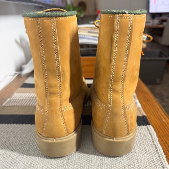 Dunham Thinsulate Workboot Men 9.5 Mid-Wide Tan Leather Laceup Thermal Insulate - Picture 2 of 9